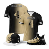 Custom Black Yellow Louisiana Football Jersey MaxSoul Shoes and Hat Combo Offer Personalized Combo ZH-D028018-10